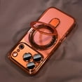 thumbnail image 3 of Funda magnética LXK para iPhone 17 Pro Max con soporte, color naranja, 3 of 6