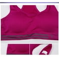 thumbnail image 5 of Push Up Bra Women Seamless Stretch Sport Bra Padded Bralettes Tank Tops Workout Gym Yoga Vest V-Neck No Underwire Bra Feature Hook and Eye Closure Molded Bra Style Y-459 , Pink-b M, 5 of 8