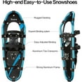 thumbnail image 3 of Lightweight Aluminum All Terrain Snowshoes for Men Women Youth Kids, with Unisex Hiking Poles and Tote Bag, 14"/21"/25"/30", 3 of 7