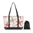 thumbnail image 7 of FORMRS Canvas Laptop Tote Bag for Women with 15.6" Computer Compartments Shoulder Handbag, Brown Starfish, 7 of 7