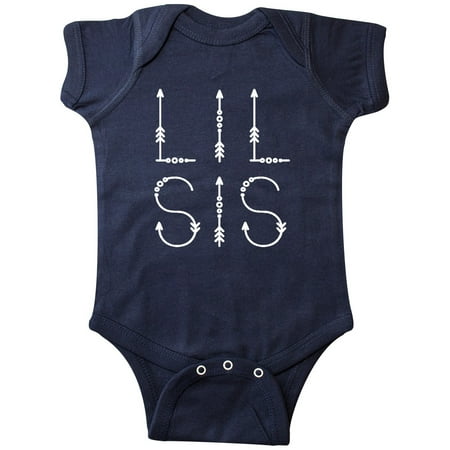 

Inktastic Little Sister Announcement Lil Sis Gift Baby Girl Bodysuit