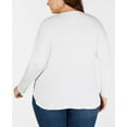 thumbnail image 3 of INC T-Shirt de Base à Queue pour Femmes, Blanc, Grande Taille, 0X, 3 of 3