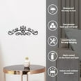 thumbnail image 5 of Metal Scroll Wall Art Decor Iron Metal Flower Scroll Wall Art Decor for Front Porch kitchen Living Room Traditional Scroll Arts Metal Wall Decor for Bedroom Kitchen Office 9.7X30cm Scroll, 5 of 9