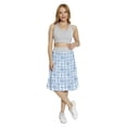 thumbnail image 2 of Women's Portuguese Fleur De Lis in Azulejo A-line Printed Skirt Casual Wear, 3XL, Night Blue and White, by Ambesonne, 2 of 6