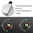 thumbnail image 3 of 2PCS Rotary Switches Round Knob fire switch Stove Burner Oven Kitchen Parts Handles Metal Fire Switch Button, 8mm, Type 2, 3 of 9