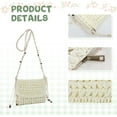 thumbnail image 4 of LHSHID Straw Clutch Purse for Women Envelope Wallet Straw Crossbody Shoulder Handbags Summer Beach Woven Bag, 4 of 6