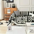 thumbnail image 4 of Geometric Printed Sofa Blanket Chenille Dustproof Anti-scratch Sofa Mat Multipurpose Furniture Protection Cover, 4 of 7