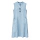 thumbnail image 5 of TaTaai Women's Loose Fit Slip Dress Solid Color Sleeveless V-Neck Linen Feel Button Front Casual Maxi Dress Summer Pocket Detail Gift, 5 of 7