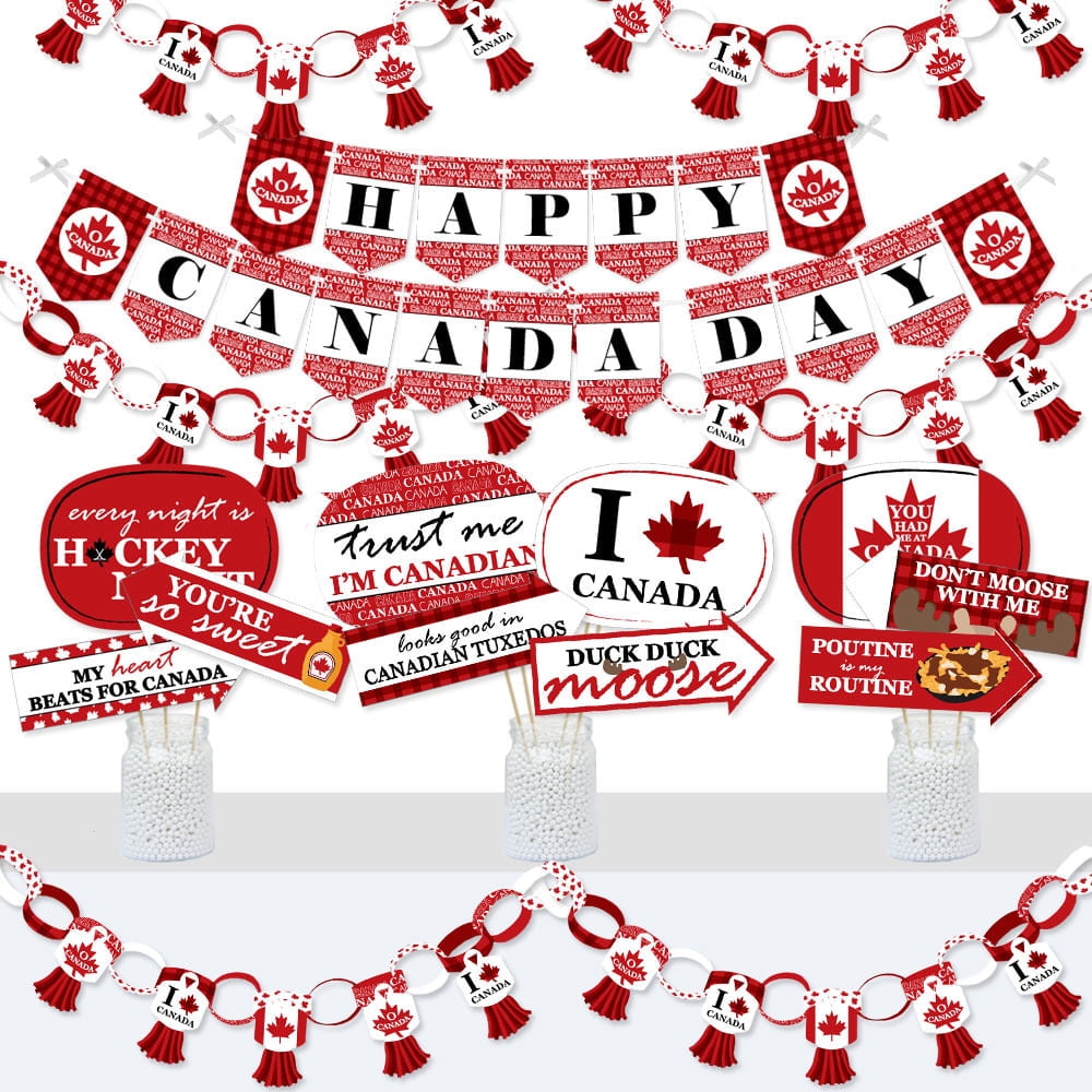 Canada Day Banner and Photo Booth Decorations Canadian Party