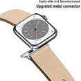 thumbnail image 3 of LEIXIUER Genuine Leather Compatible with Apple Watch Band 40mm 41mm 44mm 38mm 45mm 49mm 42mm Women Men, Genuine Quality Leather Wristbands Replacement for iWatch Series Ultra 9 8 7 SE 6 5 4 3 2 1, 3 of 6