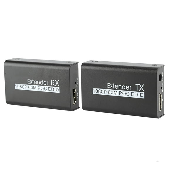 Extender 60M, EDID Learning, 1080P Resolution, Plug and Play forCable Power, Multi Scene Applications