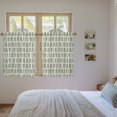 thumbnail image 4 of Sage Green Vintage Geometric Tier Curtains 54 Inch Length, Retro Art Rustic Aesthetics Cafe Short Curtains for Bathroom Over Sink, Small Kitchen Curtain Light Filtering Drapes 2 Panels 27.5"Wx54"L, 4 of 9