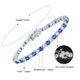 thumbnail image 2 of Celvieroot 4mm Silver Rhodium Plated Birthstone Tennis Bracelets for Women Secure Locking Clasp Birthday Gift Jewelry for Women, 2 of 7