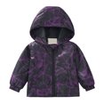 thumbnail image 3 of RTKFRFLM Kids Windbreaker Jacket Long Sleeve Lightweight Hooded Floral Printed Versatile Casual Everyday Coat 2-7Y, 3 of 7