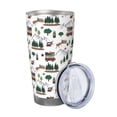 thumbnail image 2 of Cauagu Camping Caravan 2 Pattern 20oz Tumbler,Stainless Steel Vacuum Insulated Tumbler with Lid Durable Insulated Coffee Mug Thermal Cup with Splash Proof Sliding Lid-Without Straw, 2 of 8