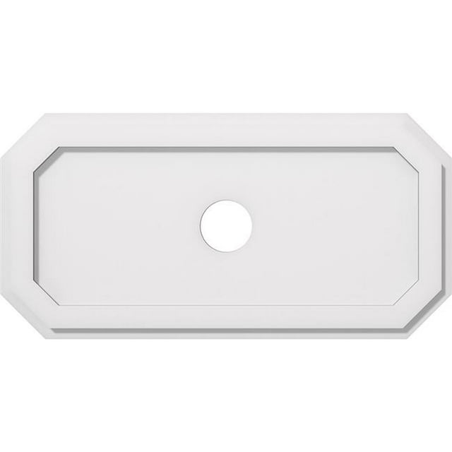 Ekena Millwork CMP26X13ED-03000 3 in. ID x 9 in. Rectangle Émeraude Architectural Grade Médaillon de Plafond Contemporain PVC