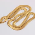 thumbnail image 1 of Cadena de oro de 18 quilates, collar de 25 pulgadas, 8 mm, para mujer y hombre, collares y colgantes de color amarillo hueso, 1 of 6