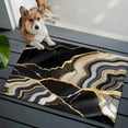 thumbnail image 5 of Black Marble Bathroom Rug Washable 2x3 Entryway Rug Non Slip Grey Gold Texture Vintage Farmhouse Art Front Door Mat Low Pile Indoor Doormat Throw Floor Carpet for Kitchen Bedroom Entrance, 5 of 8