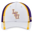 thumbnail image 2 of Men's Top of the World White/Purple LSU Tigers Iconic Flex Hat, 2 of 4