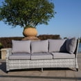 thumbnail image 6 of Direct Wicker 5-Piece Outdoor Conversational Sofa Set with Fire Pit Table and Ottoman, Gray, 6 of 7