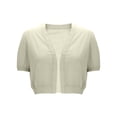 thumbnail image 3 of fatyb Summer Cardigan for Women Short Sleeve Lightweight Chiffon Cardigans Womens Evening Dresses Tops, 3 of 7