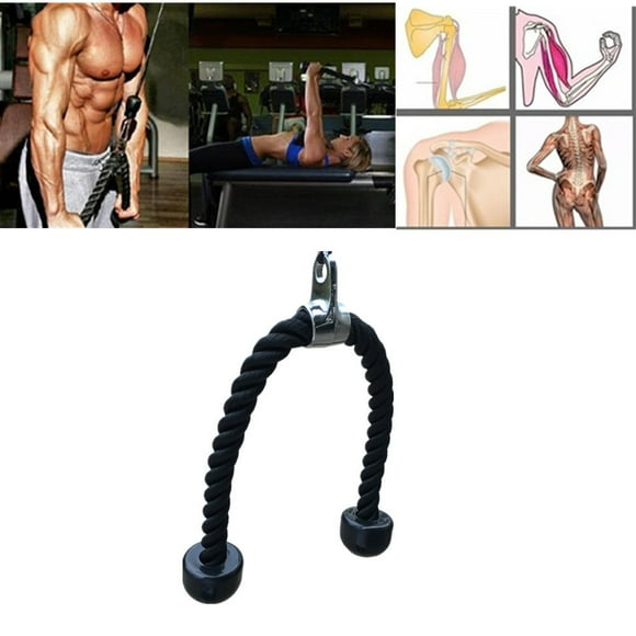 Yhmxh Workout Equipment Exercise Equipment Home Gym Equipment Pilates Equipment Deluxe Tricep Rope Pull Down Easy to Grip & Non Slip Fitness Tricep Rope Tricep Rope