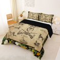 thumbnail image 2 of Castle Fairy Vintage Hunting Cabin Deer Full Size Comforter Sets 3-Piece for Teens,Rustic Hunting Dog Duck Bedding Comforter Set,Khaki Camo Green,Black Reversible,1 Comforter and 2 Pillowcases, 2 of 6
