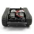 Smart Robot Tank Car Chassis Kit Rubber Track Crawler For 130 Motor ...