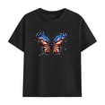 thumbnail image 4 of Edvintorg Girls' Clothing Sets 4Th Of July Cotton Lightweight Short Sleeve Crew Neck Athletic Shirt and Short Size 4-14, 4 of 9