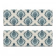 thumbnail image 2 of Damask Bench Cushion Set of 2, Nostalgia Themed Composition with Baroque Blooms and Hand Writing Backdrop, Standard Size Foam Pad and Decorative Cover, Tan Petrol Blue, by Ambesonne, 2 of 4
