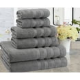 thumbnail image 4 of American Soft Linen Turkish 6 Piece Towel Set, 100% Cotton Premium Soft Bathroom Towels, Light Grey, 4 of 9