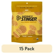 (15 pack) Honey Stinger Organic Mini Energy Waffle Snack, Honey, 5.3 oz Bag
