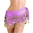 thumbnail image 2 of zhi Women's Belly Dance Waist Skirt - Dance Practice & Performance锛學atermelon Red锛孎ree Size, 2 of 4