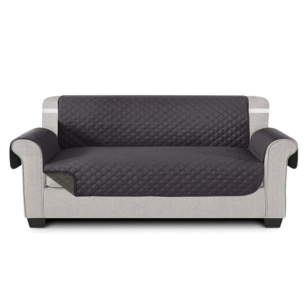 MUBSON Cubre Sillones de Microfibra Gris con Agarre Antideslizante e Impermeable para 3 Asientos