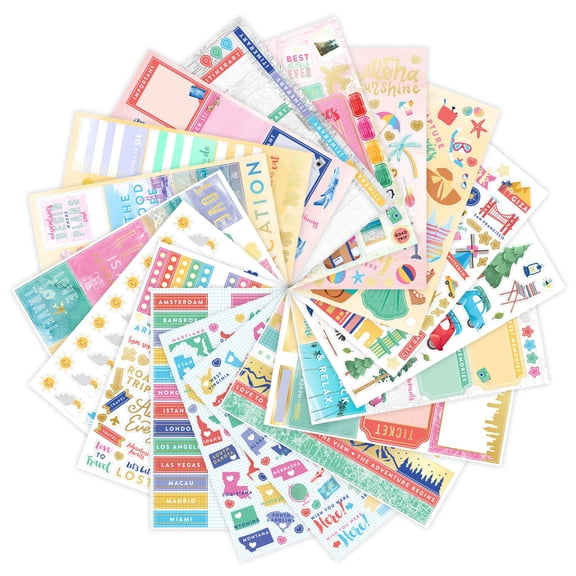 Recollections Travel Stickers, 12 Pack