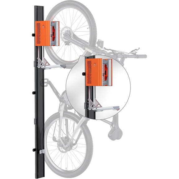 monTEK Automatic Lift Bike Rack, Heavy-Duty Vertical Wall Mount for 24–29 Inch Bikes up to 71 lbs, Space-Saving Bicycle Storage Rack for Garage, Shed or Apartment