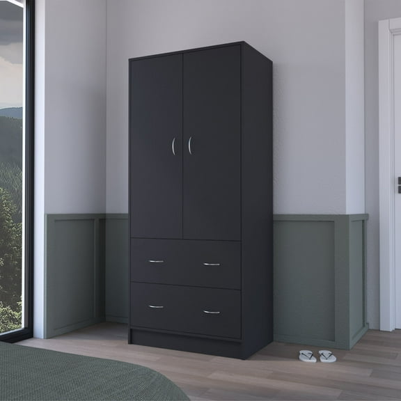 Newboti Furniture Armoire Edie, Bedroom, Black 39376