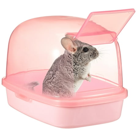 Hemoton  Chinchilla Dust Bath House Plastic Sand Bathroom Hamster Bathtub Pet