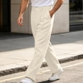 thumbnail image 3 of ShomPort Mens Dressy Pants Elastic Waist Straight Leg Loose Pleated Trousers Casual Business Officewear Pants, 3 of 9