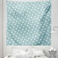 thumbnail image 1 of Scandinavian Tapestry, Hearts Valentines Day Idea Illustration with Pastel Blue Background, Fabric Wall Hanging Decor for Bedroom Living Room Dorm, 5 Sizes, Pale Blue and White, by Ambesonne, 1 of 1
