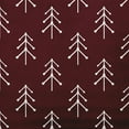 thumbnail image 2 of 18" x 18" Simply Daisy Patterned Trees Winter Polyester Indoor/Outdoor Pillow, Christmas Burgandy Qty 1, 2 of 3