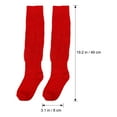 thumbnail image 2 of FENGGUIQU 1Pair Unisex Red Piled Style Cotton Socks Warm Keeping Tube Stockings Elastic Comfortable Daily Accessories, 2 of 4