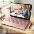 thumbnail image 7 of 2026 NEW 14.1" Pink Laptop with Rechargeable Silent Mouse, 8GB RAM 128GB SSD, Intel Celeron Processor, HD Display USB3.0 Webcam Notebook Computer for Student, Home Office, Perfect Gift for Lady, 7 of 7