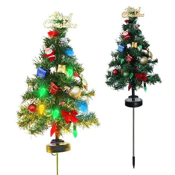 Dvkptbk Solar Christmas Decoration Light LED Christmas Tree Plug In Light Outdoor Garden Decoration Light Christmas Decorations
