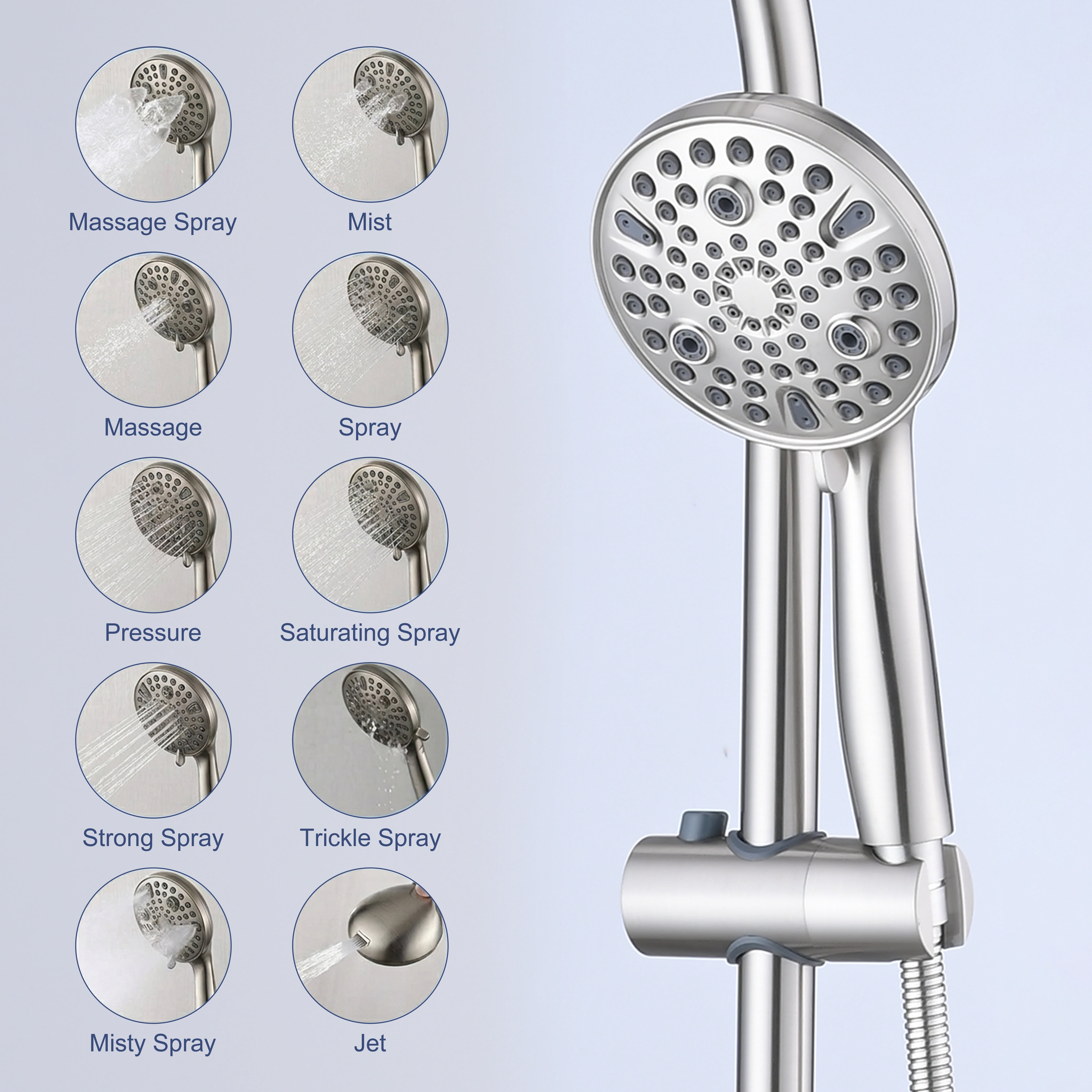 Full Shower System with Handheld Showerhead