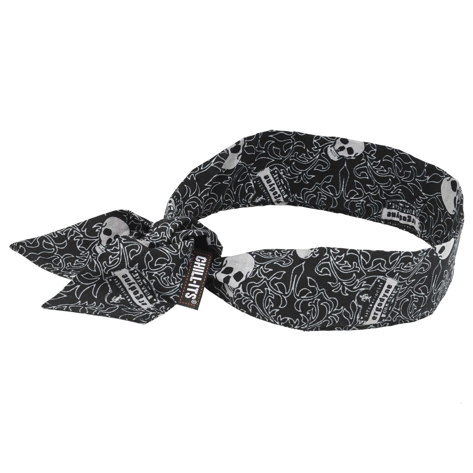 Ergodyne ChillIts® 6700 Evaporative Cooling Bandana Tie, Skulls