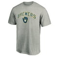 thumbnail image 2 of Men's Heather Gray Milwaukee Brewers Cooperstown Collection Wahconah T-Shirt, 2 of 3