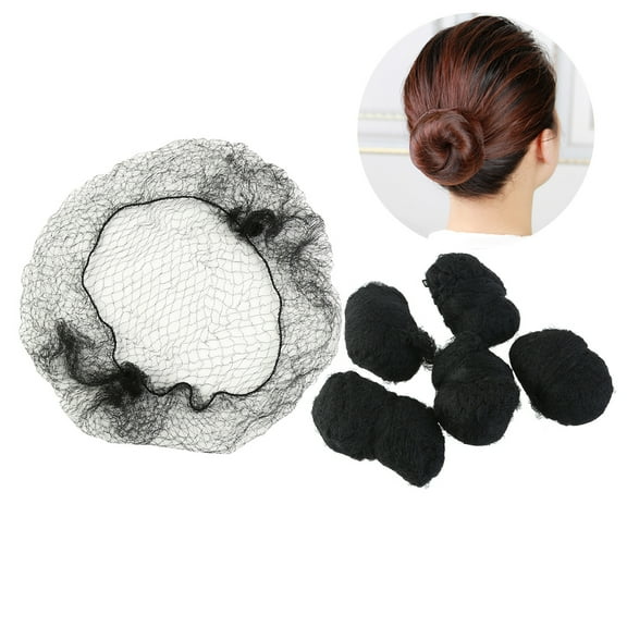 LOLIPPYY 100Pcs Hairnet for Buns Black Elastic Invisible Mesh for Secure Hair and Professional Use
