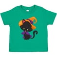 thumbnail image 3 of Inktastic Halloween Cat, Cute Cat, Black Cat, Witch Hat Boys or Girls Toddler T-Shirt, 3 of 5