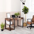 thumbnail image 2 of Homylin Computer Desk Writing Desk with 2 Shelves Industrial Style Home Office Table, 2 of 5